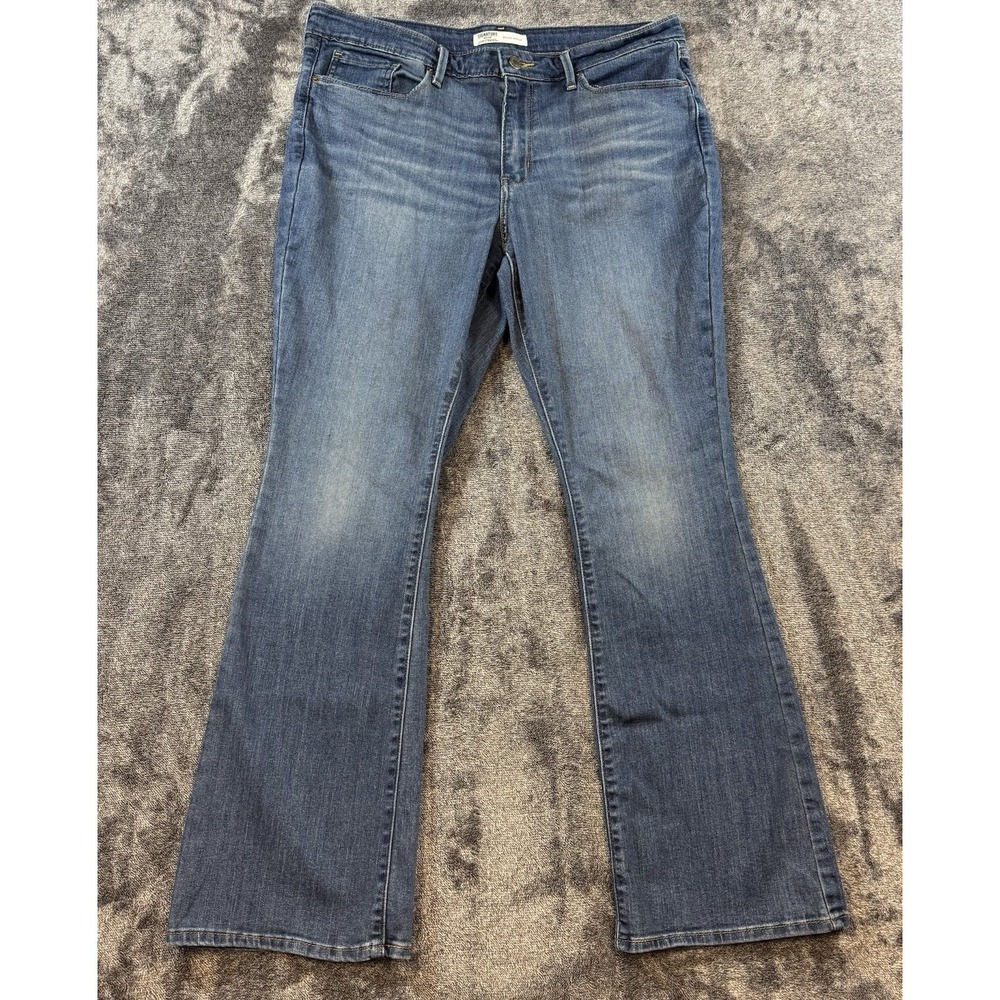 Levi Signature Gold Womens 16M Mid Rise Bootcut Blue Denim Stretch Jeans Classic